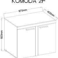 Komoda 2F w kolorze dębu lefkas