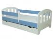 Łóżko Filip z szufladą - łóżko dla dziecka w kolorach biały/niebieski