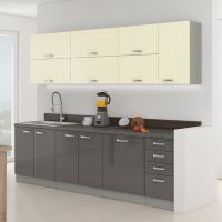 Szare meble kuchenne Grey połysk - 3